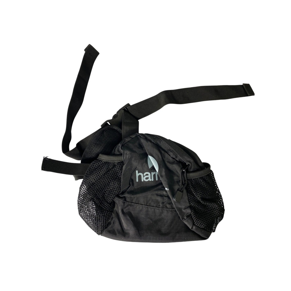 Harmony Black Fanny Pack Waist Bag Mesh Pockets Adjustable Strap Sporty EE33